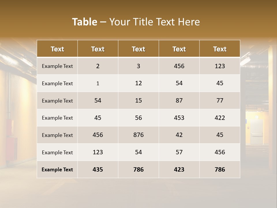 Diminishing Basement Letter PowerPoint Template