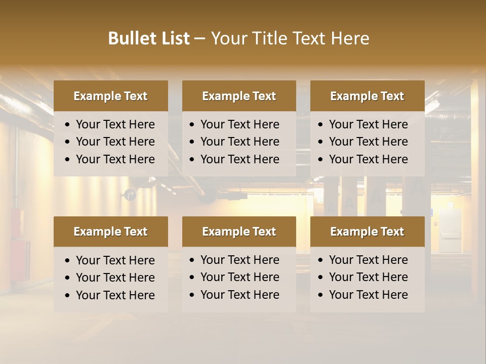 Diminishing Basement Letter PowerPoint Template