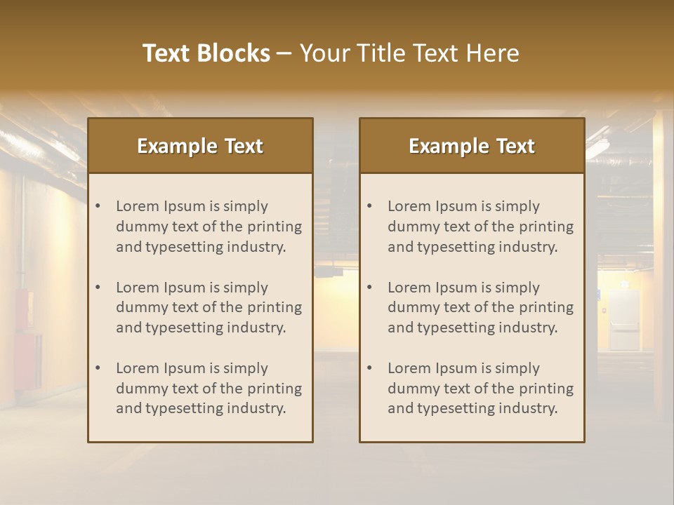 Diminishing Basement Letter PowerPoint Template