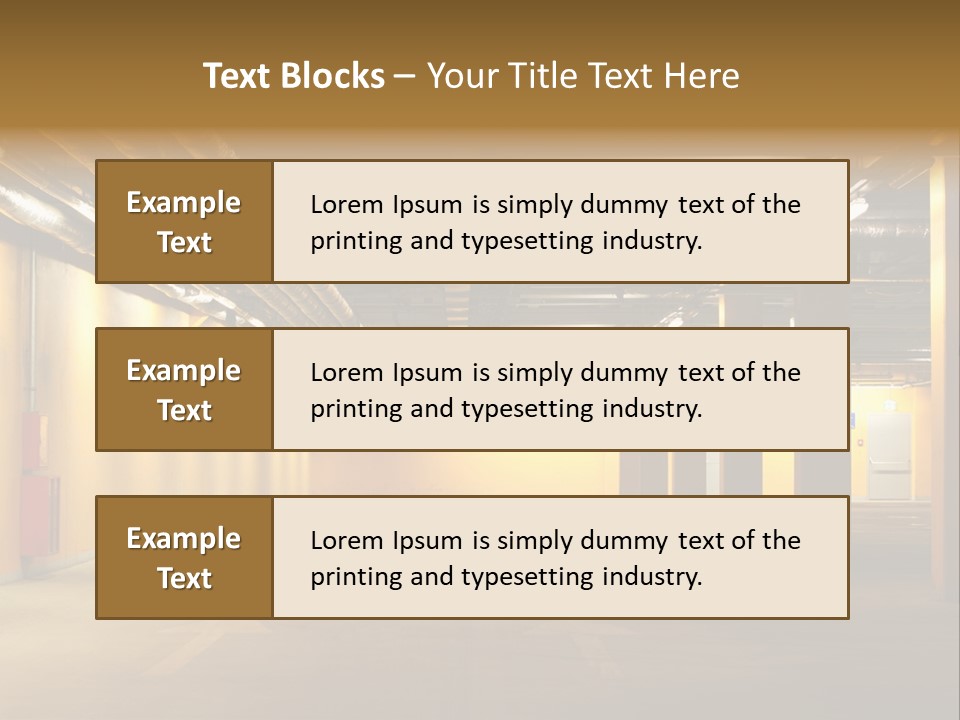 Diminishing Basement Letter PowerPoint Template