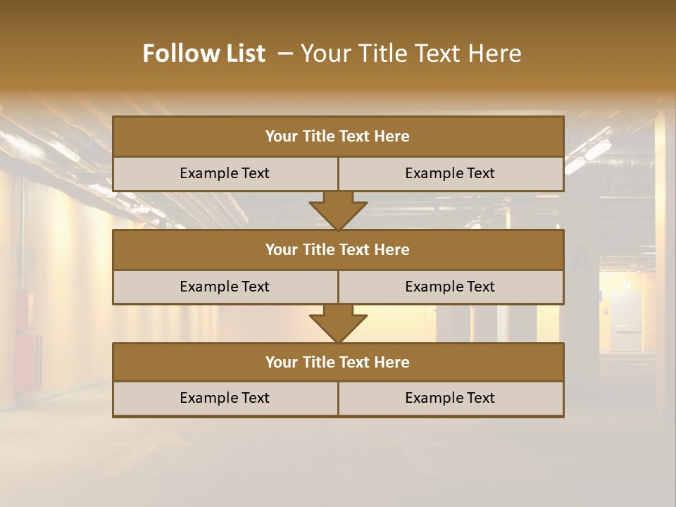 Diminishing Basement Letter PowerPoint Template