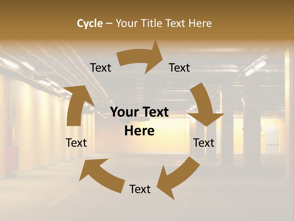 Diminishing Basement Letter PowerPoint Template