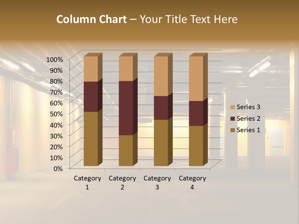 Diminishing Basement Letter PowerPoint Template