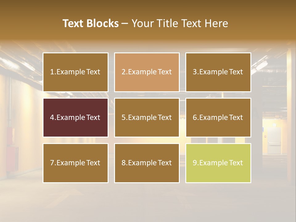 Diminishing Basement Letter PowerPoint Template
