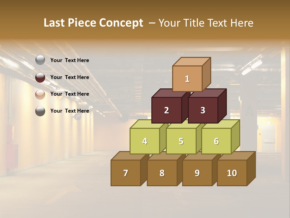 Diminishing Basement Letter PowerPoint Template