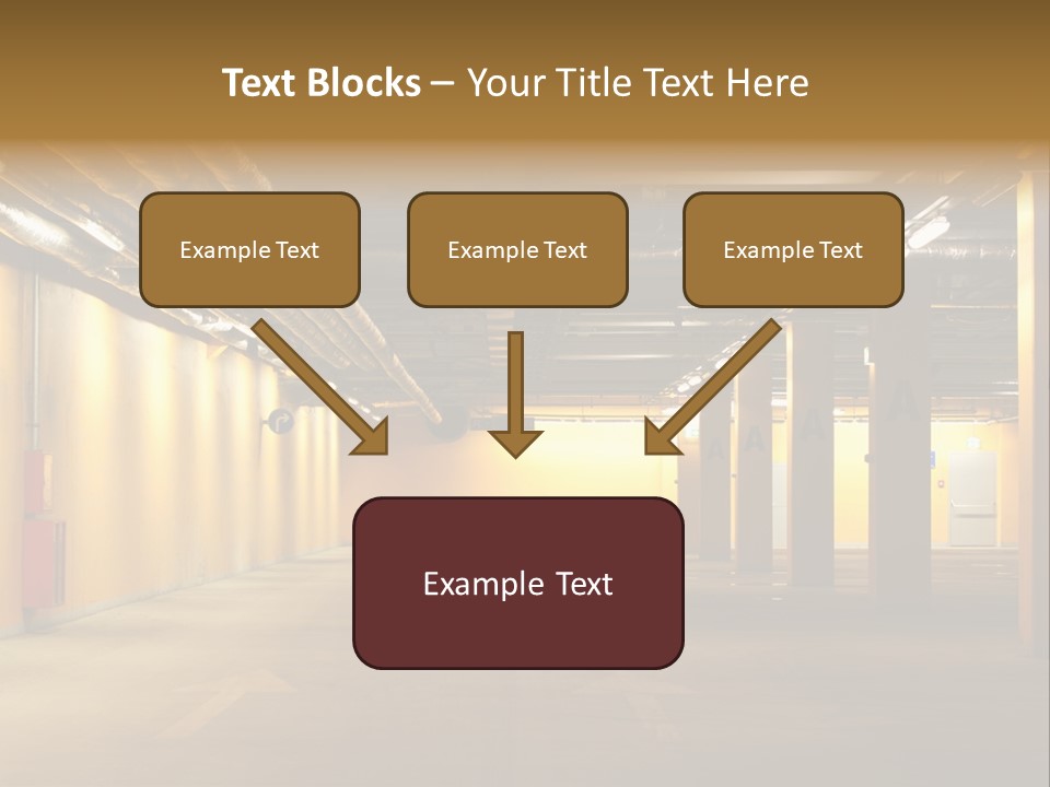Diminishing Basement Letter PowerPoint Template