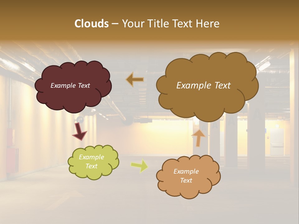 Diminishing Basement Letter PowerPoint Template