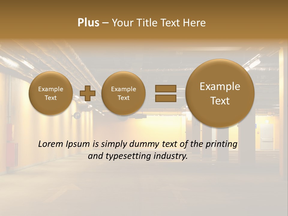 Diminishing Basement Letter PowerPoint Template