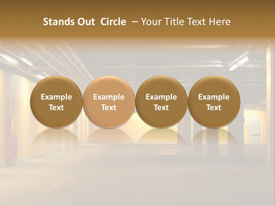 Diminishing Basement Letter PowerPoint Template