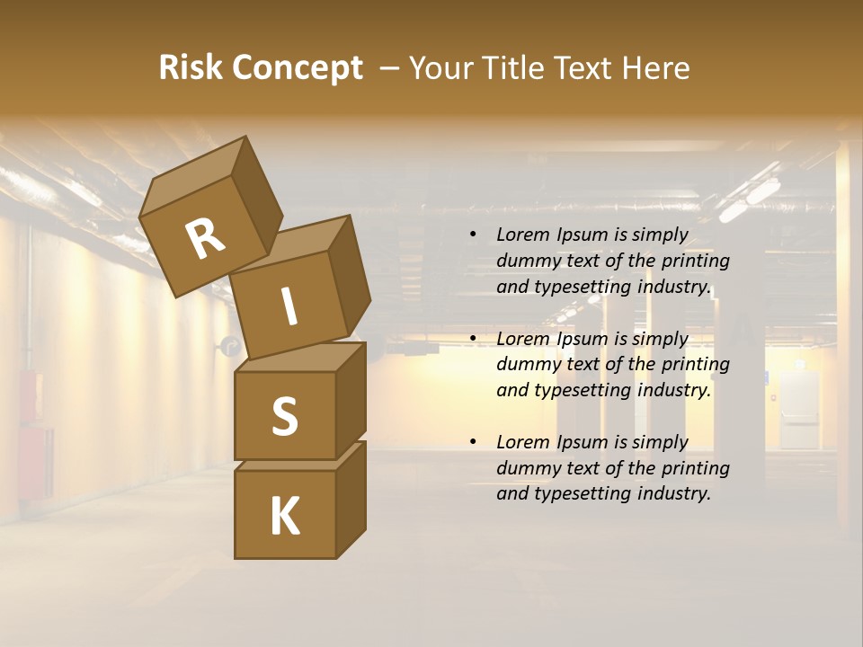 Diminishing Basement Letter PowerPoint Template