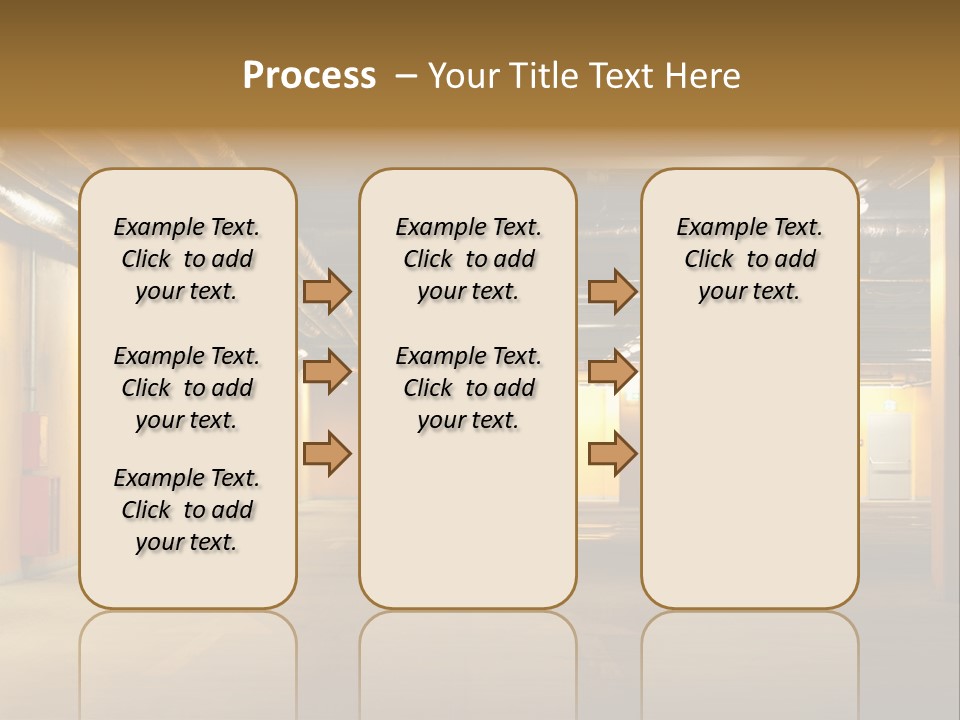 Diminishing Basement Letter PowerPoint Template