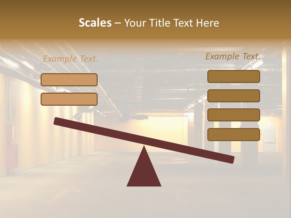 Diminishing Basement Letter PowerPoint Template