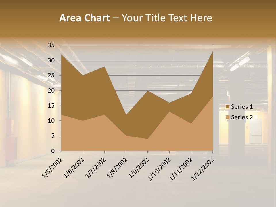 Diminishing Basement Letter PowerPoint Template