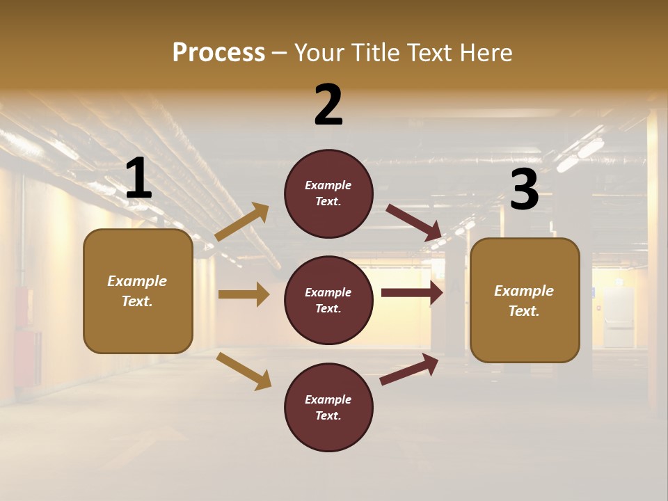 Diminishing Basement Letter PowerPoint Template