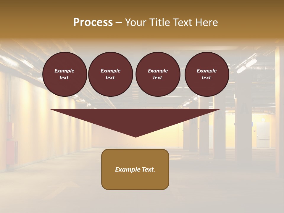 Diminishing Basement Letter PowerPoint Template