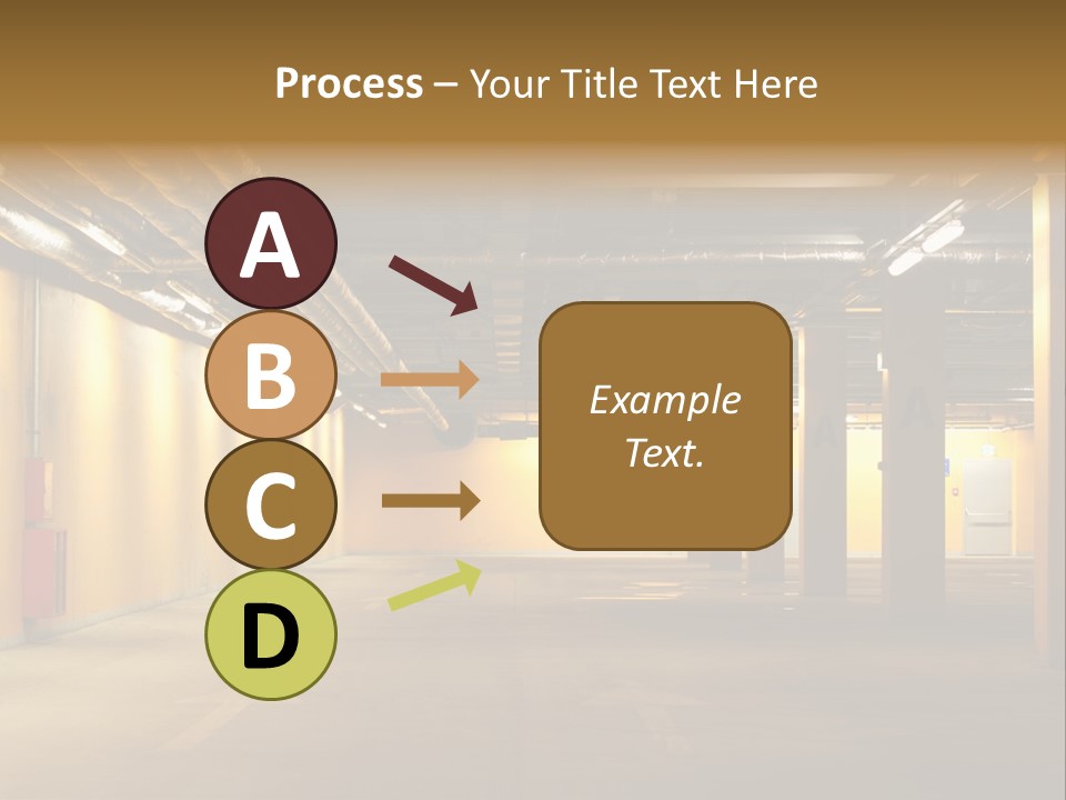 Diminishing Basement Letter PowerPoint Template
