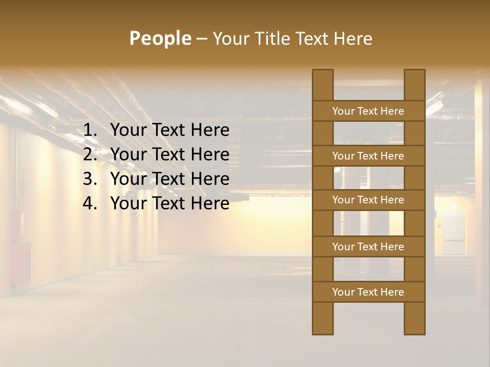 Diminishing Basement Letter PowerPoint Template