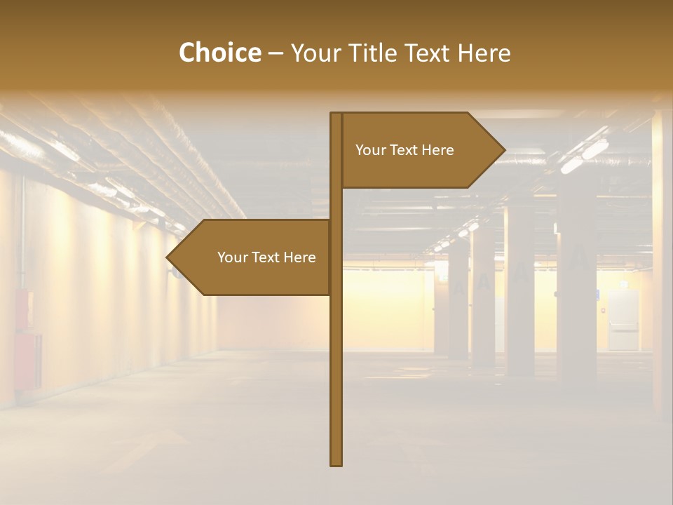 Diminishing Basement Letter PowerPoint Template
