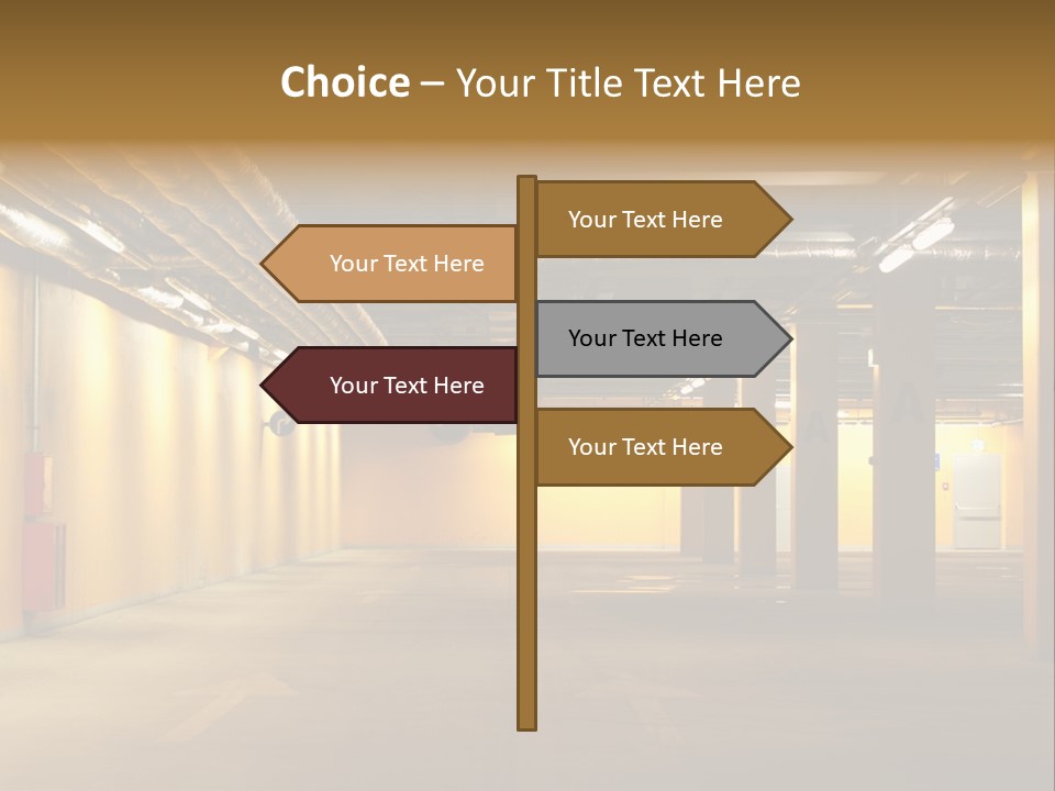 Diminishing Basement Letter PowerPoint Template