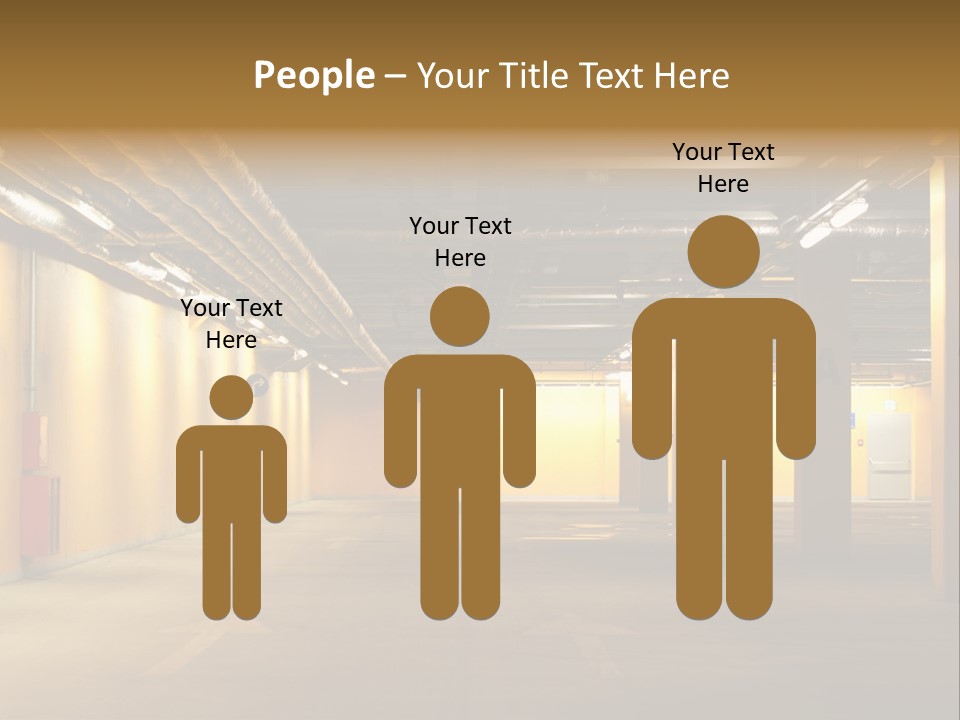 Diminishing Basement Letter PowerPoint Template
