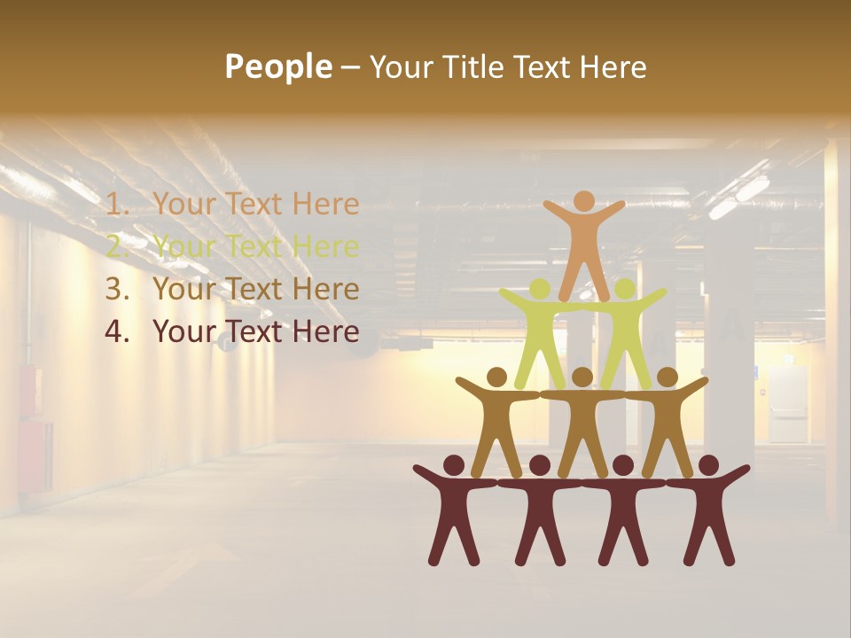 Diminishing Basement Letter PowerPoint Template