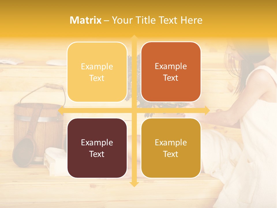 Towel Girl Caucasian PowerPoint Template