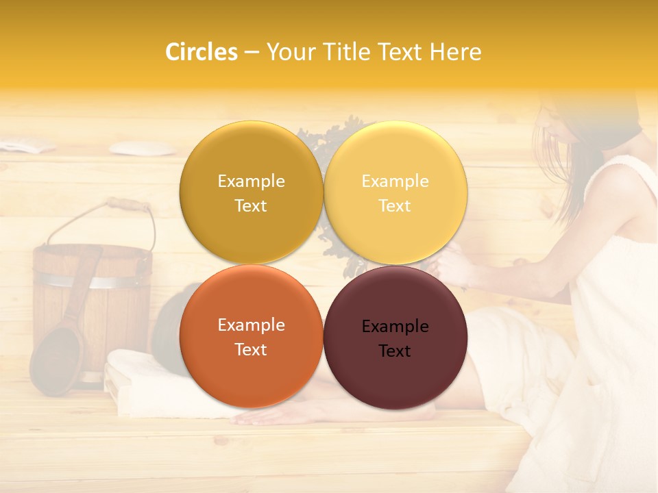 Towel Girl Caucasian PowerPoint Template