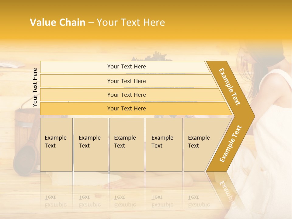 Towel Girl Caucasian PowerPoint Template