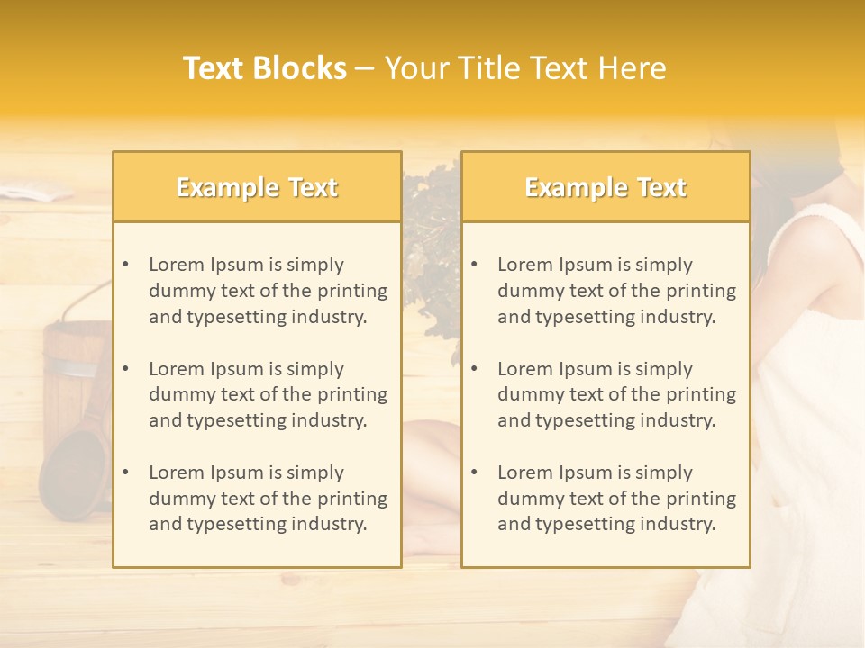 Towel Girl Caucasian PowerPoint Template