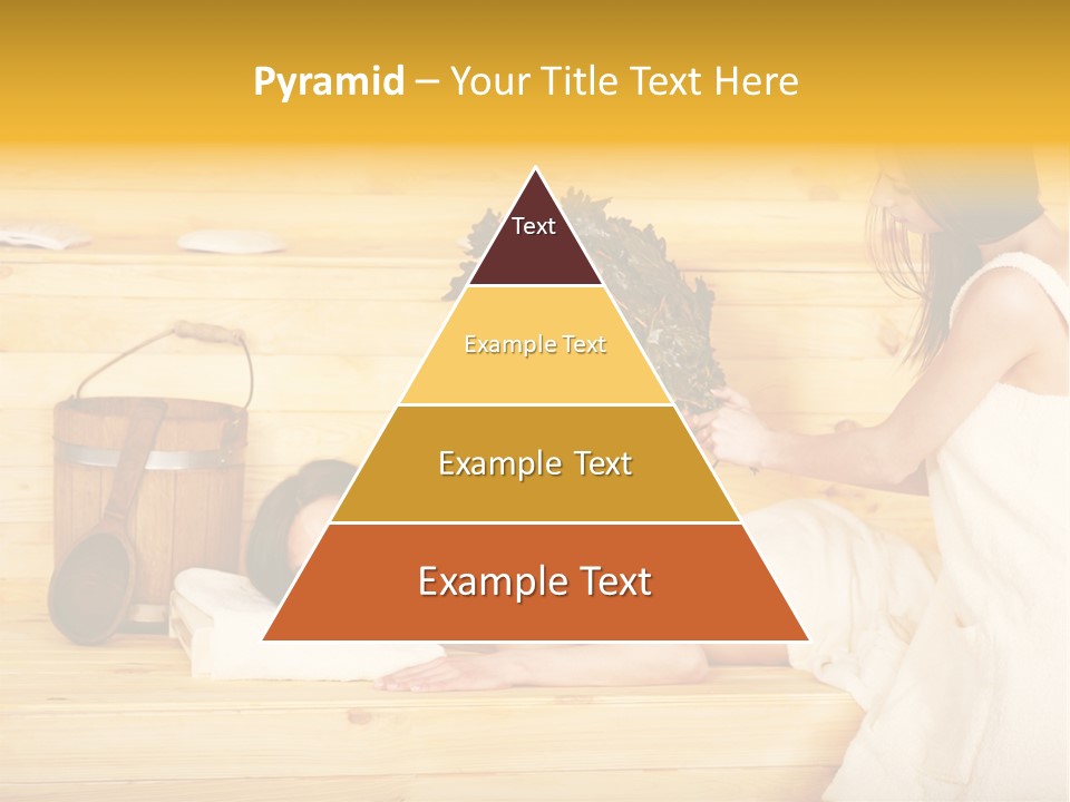 Towel Girl Caucasian PowerPoint Template