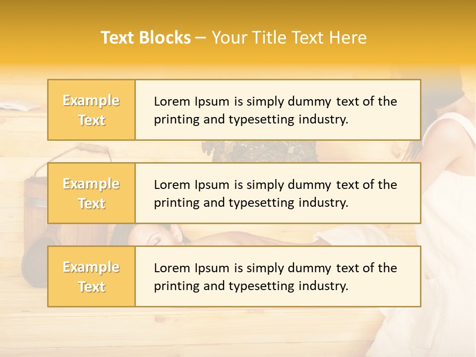 Towel Girl Caucasian PowerPoint Template