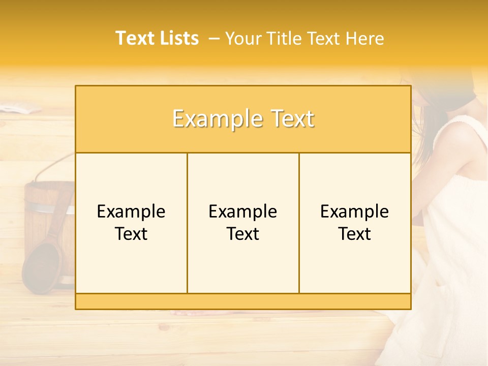 Towel Girl Caucasian PowerPoint Template