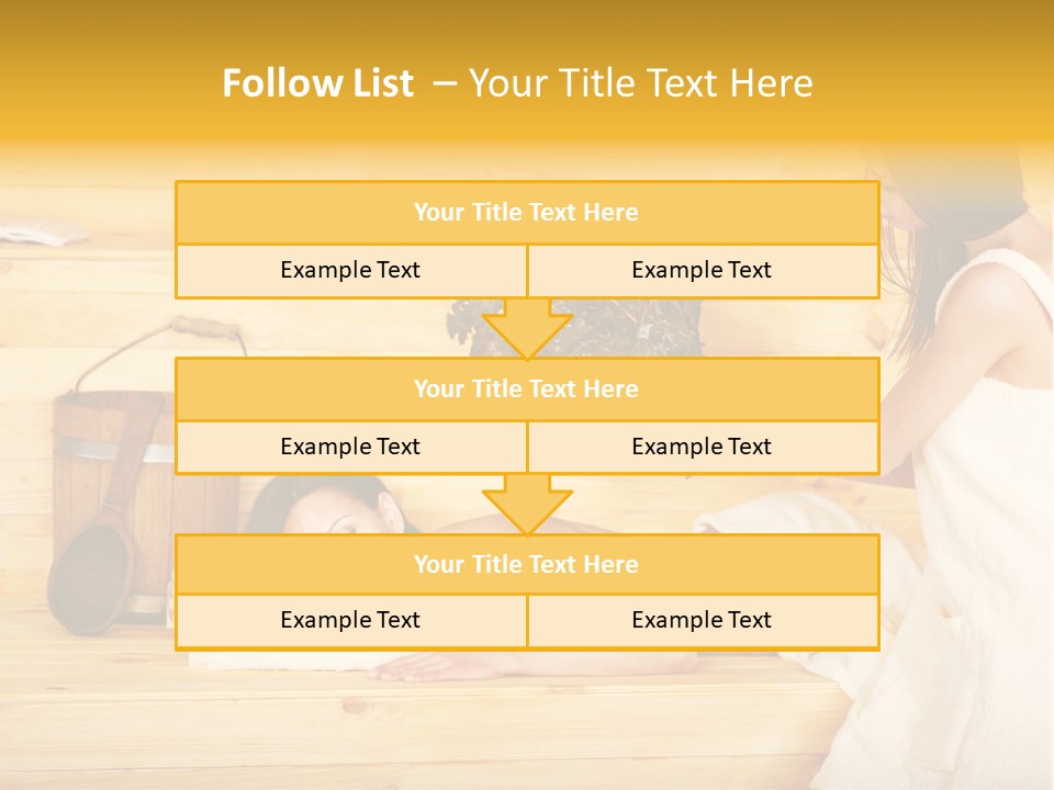 Towel Girl Caucasian PowerPoint Template