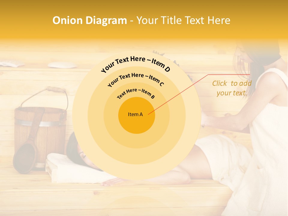 Towel Girl Caucasian PowerPoint Template