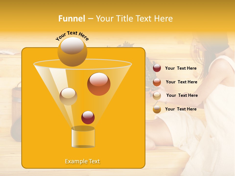 Towel Girl Caucasian PowerPoint Template