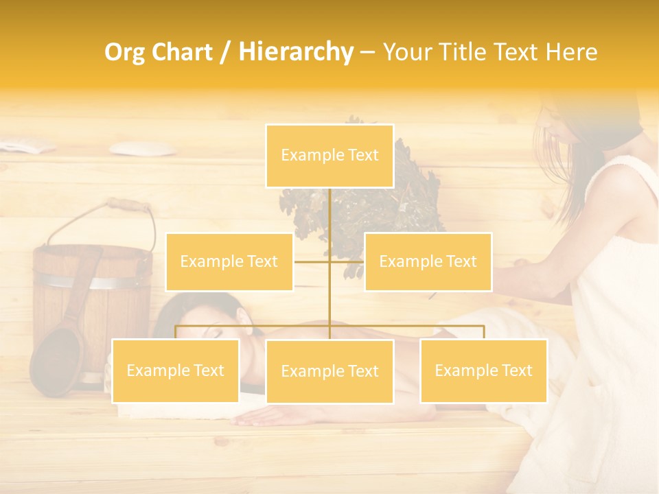 Towel Girl Caucasian PowerPoint Template