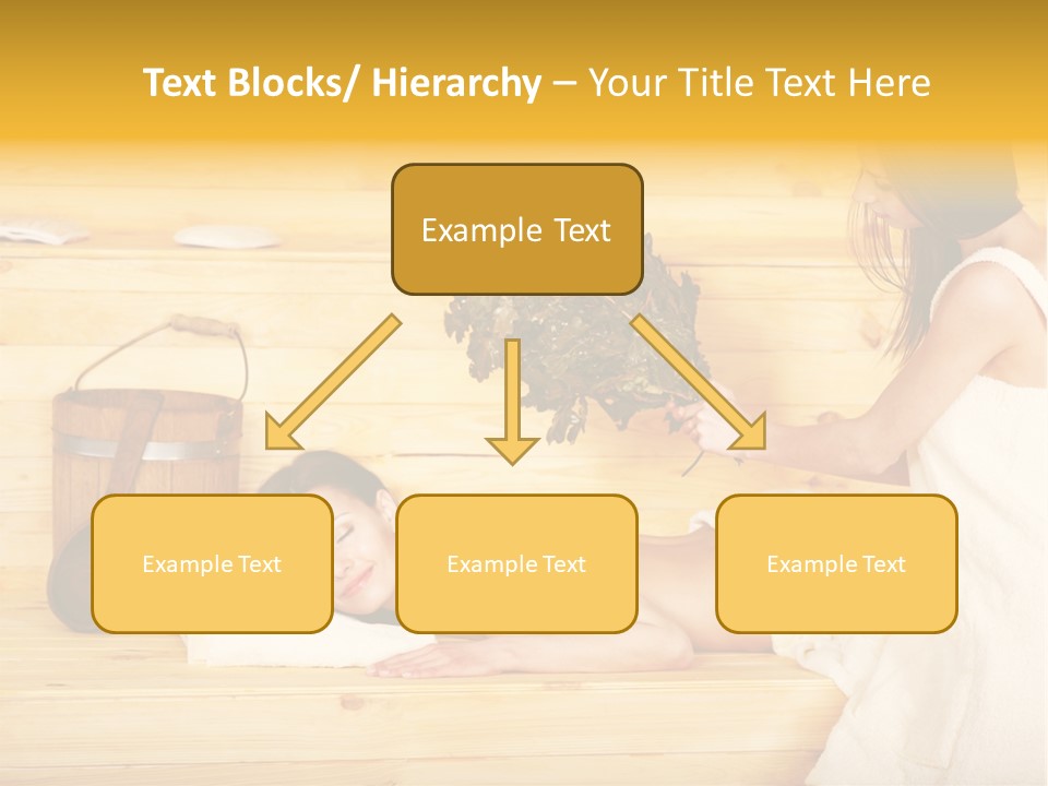 Towel Girl Caucasian PowerPoint Template