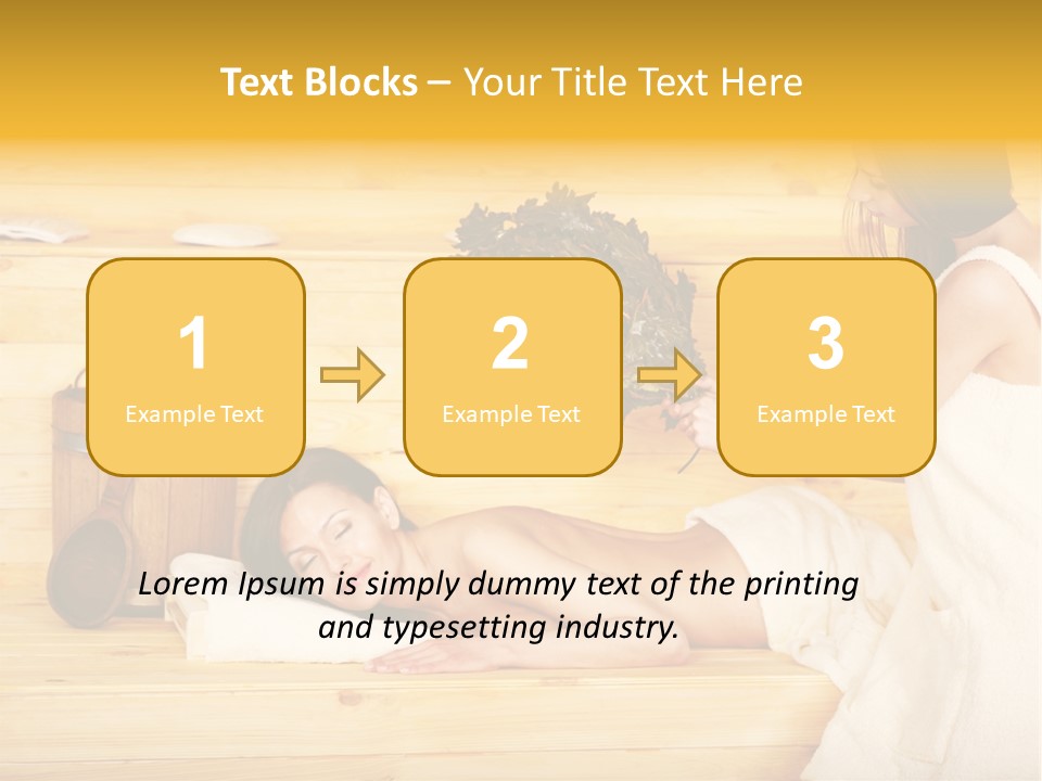 Towel Girl Caucasian PowerPoint Template