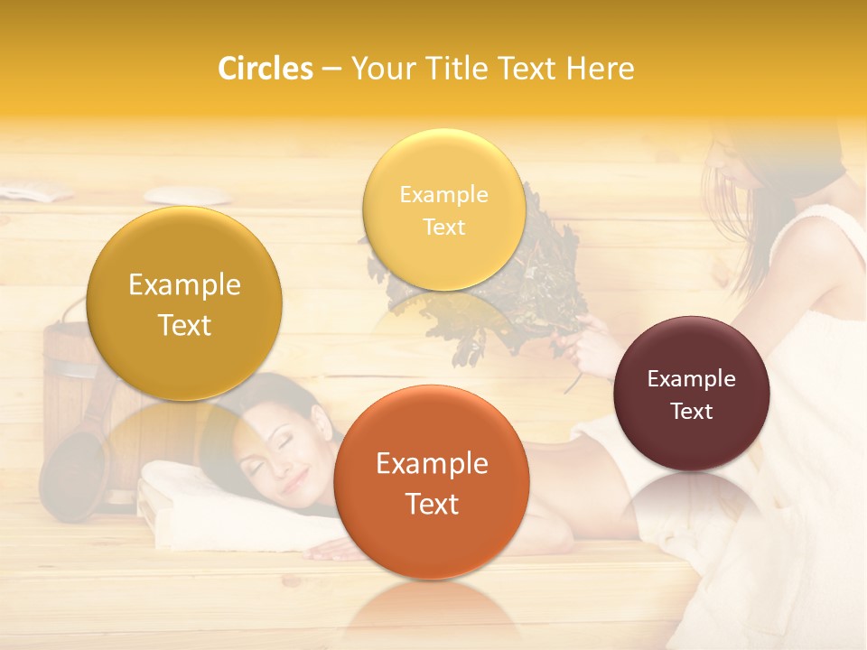 Towel Girl Caucasian PowerPoint Template