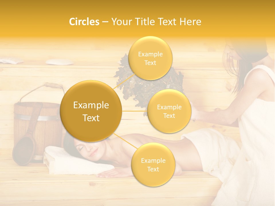 Towel Girl Caucasian PowerPoint Template