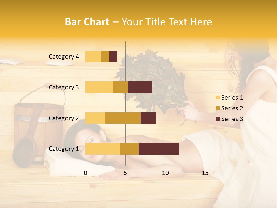 Towel Girl Caucasian PowerPoint Template