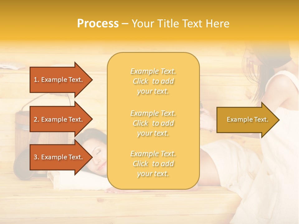 Towel Girl Caucasian PowerPoint Template