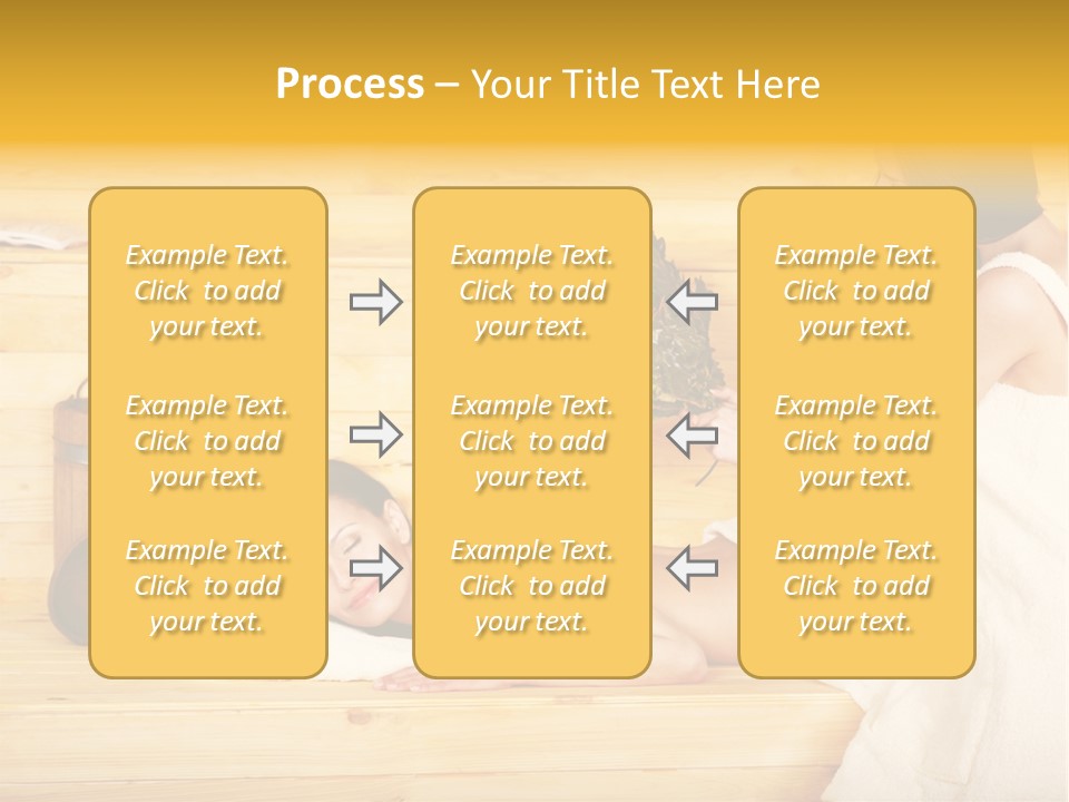 Towel Girl Caucasian PowerPoint Template