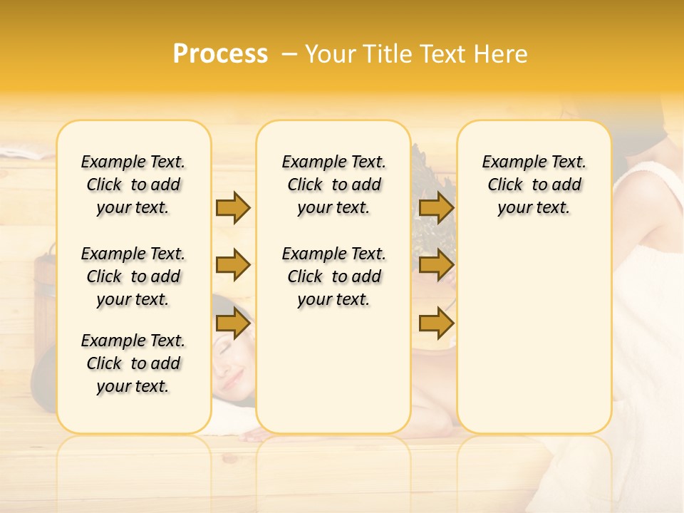 Towel Girl Caucasian PowerPoint Template