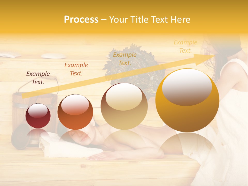 Towel Girl Caucasian PowerPoint Template