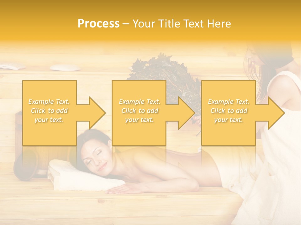 Towel Girl Caucasian PowerPoint Template
