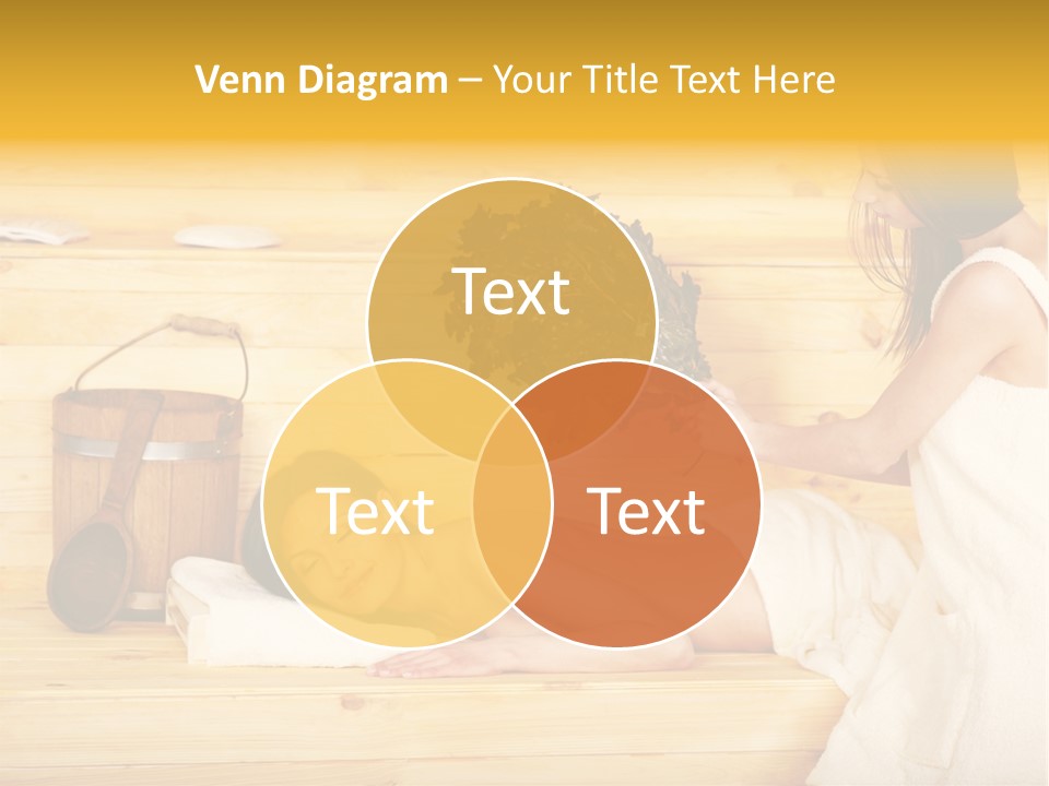 Towel Girl Caucasian PowerPoint Template