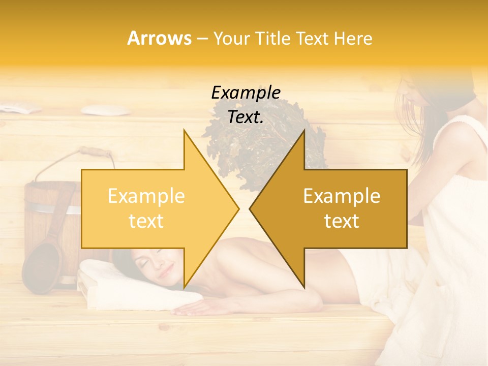 Towel Girl Caucasian PowerPoint Template