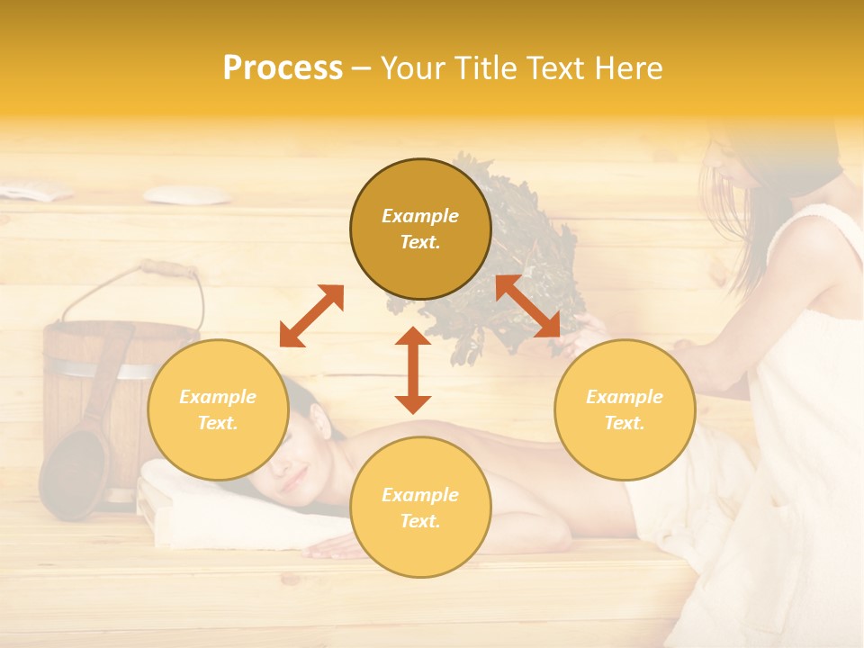 Towel Girl Caucasian PowerPoint Template