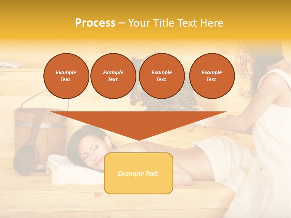 Towel Girl Caucasian PowerPoint Template